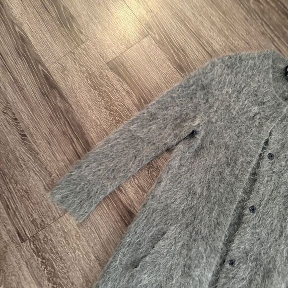 Eileen Fisher Fuzzy Long Cardigan - Picture 3 of 7